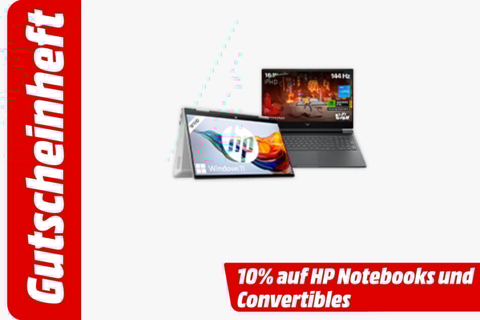 10 Prozent Rabatt auf  Notebooks und Convertibles von HP.