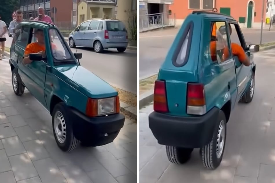 Das Winzig-Auto ist nur 50 Zentimeter breit.