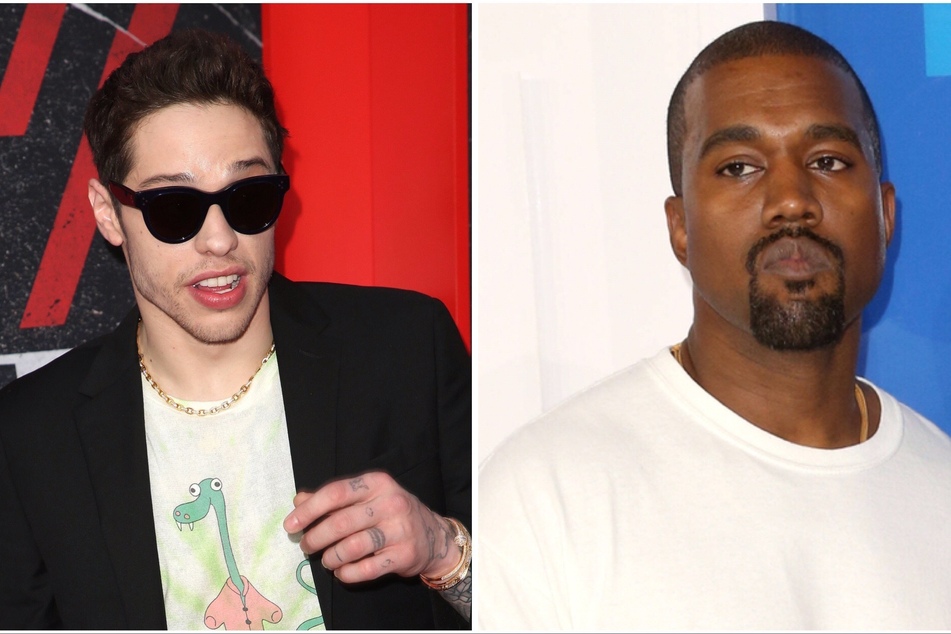 On Wednesday, Pete Davidson (l.) discreetly rejoined Instagram, but was immediately followed and harassed by Kanye "Ye" West.