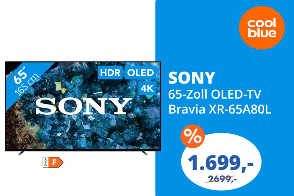 Der Sony 65-Zoll OLED-TV für 1.699 statt 2699 Euro.