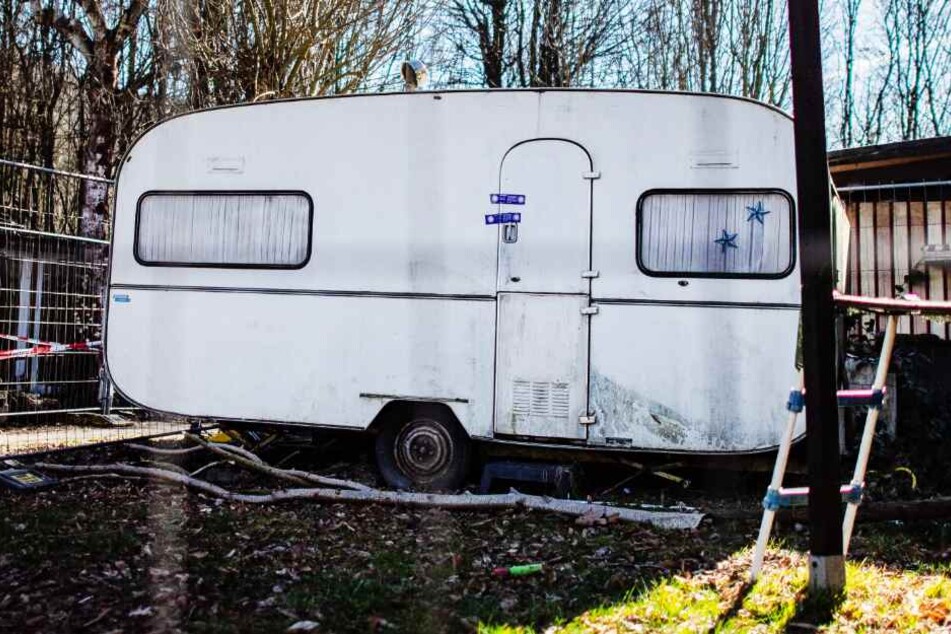 Auch ein Wohnwagen auf dem Campingplatz in Lügde wurde von der Polizei untersucht.
