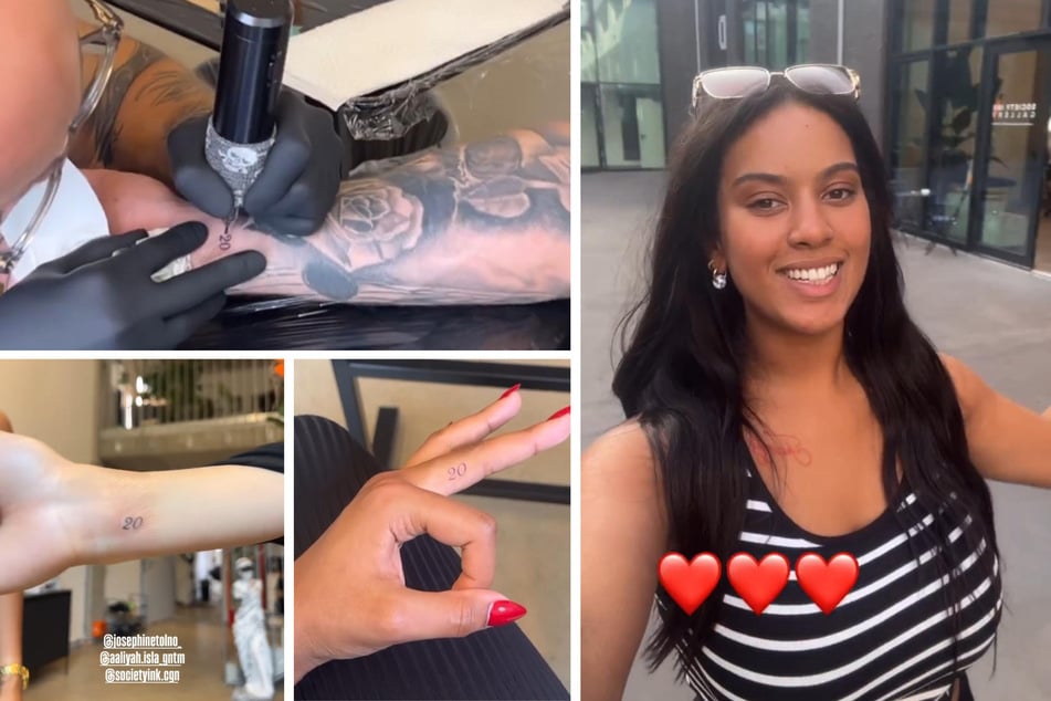 Mit dem Tattoo demonstrieren die Models nicht nur ihre Verbundenheit mit der Jubiläumsstaffel, sondern auch ihren Zusammenhalt.
