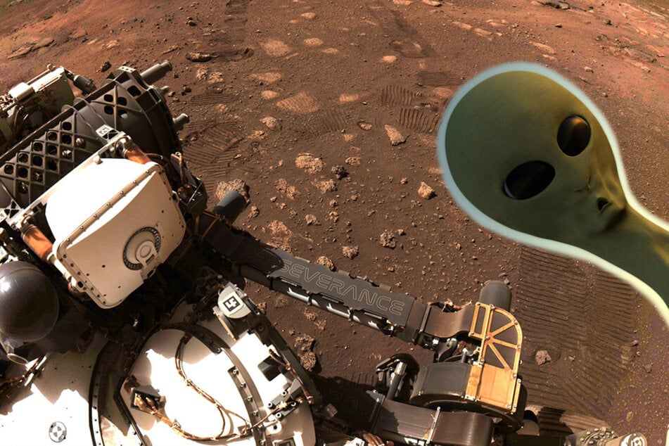 Der NASA-Rover "Perseverance" fährt zurzeit auf dem Mars herum und sucht nach Beweisen für Leben. (Bildmontage)