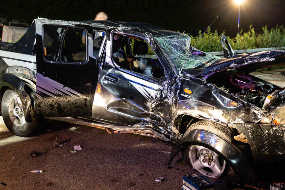 Das Foto zeigt eines der an dem Unfall auf der A3 beteiligten Autos.