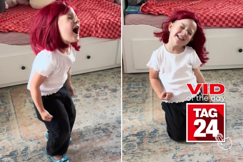viral videos: Viral Video of the Day for August 7, 2025: Little girl channels Chappell Roan with red wig in adorable TikTok