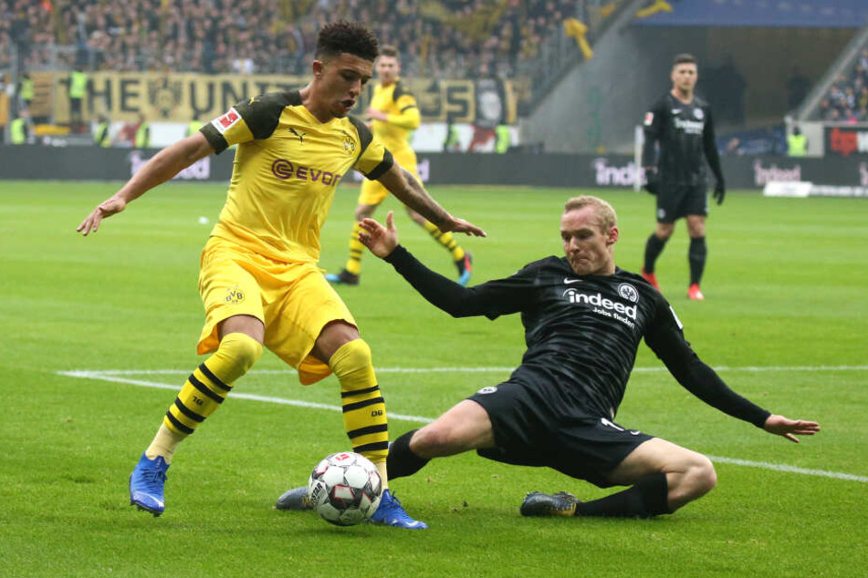 Sebastian Rode (re.) machte gegen seinen Ex-Klub Borussia Dortmund eine starke Partie.