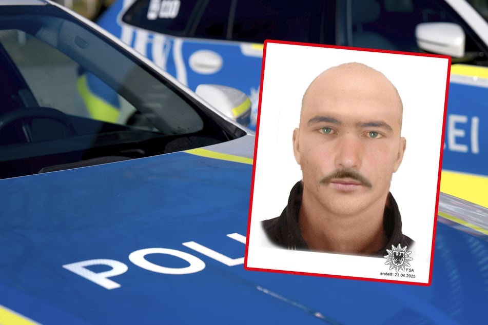 Mit einem Phantombild sucht die Polizei nach dem Täter.