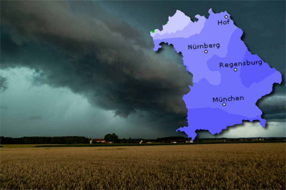 Im Freistaat müssen sich die Bürger lokal auf Gewitter und starkem Regen einstellen.
