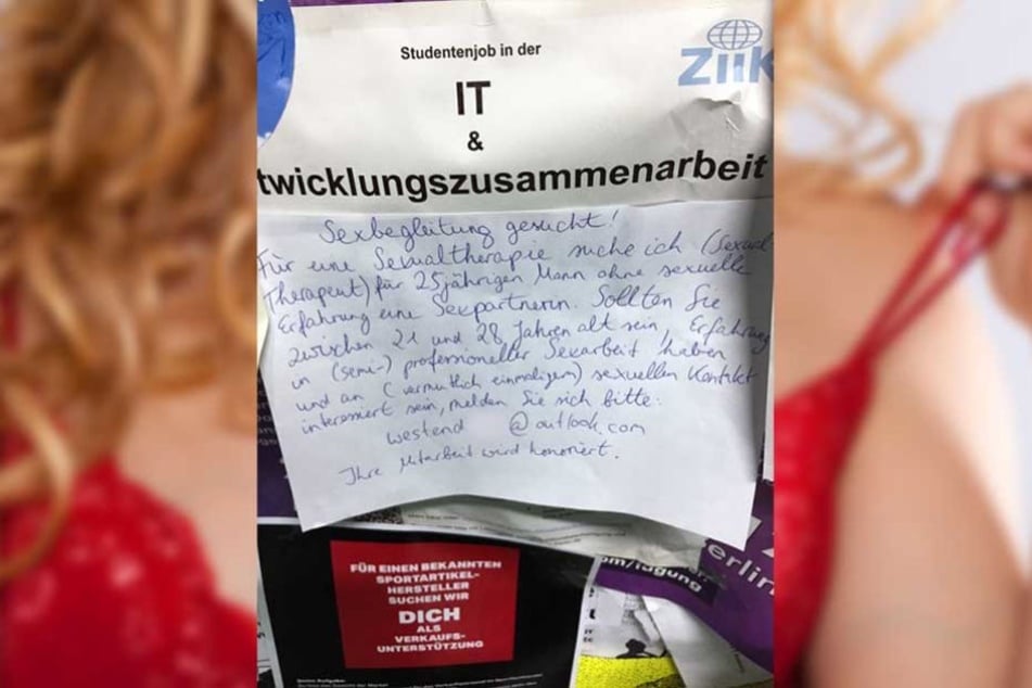 Dieser Aushang wurde angeblich am Schwarzen Brett der TU Berlin fotografiert und bei Notes of Berlin veröffentlicht.