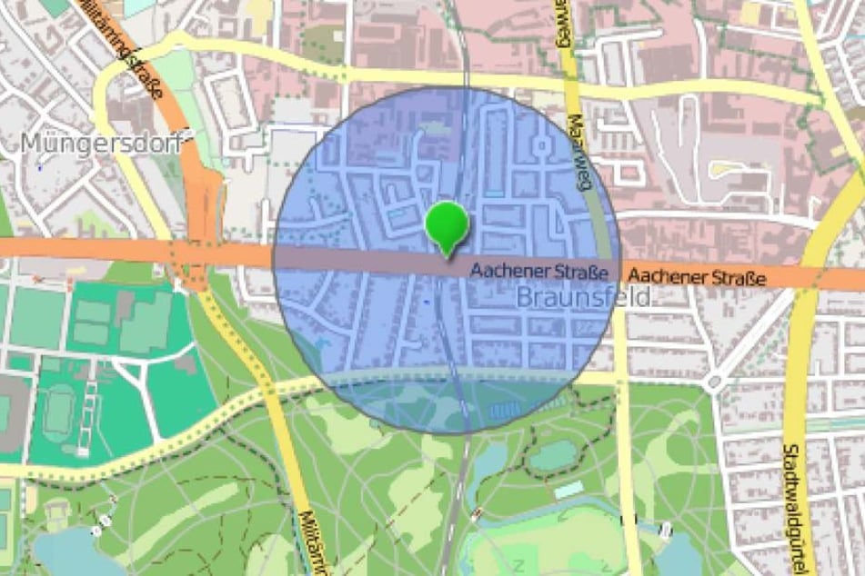 Das Gebiet mit einem Radius von 500 Metern rund um die Bombe muss evakuiert werden.