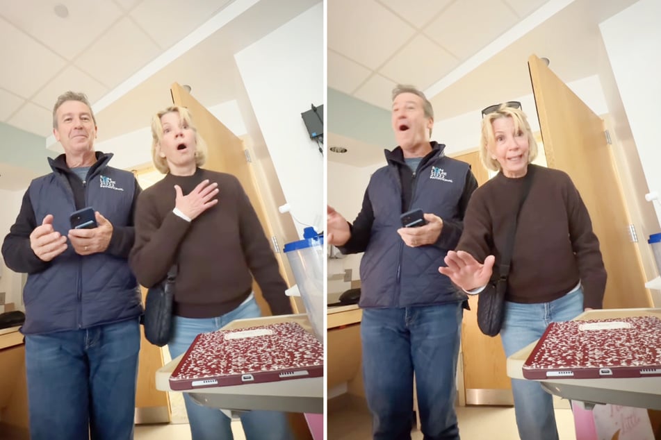 Die Großeltern der beiden Neugeborenen erfuhren erst im Krankenhaus, dass es sich um Zwillinge handelt.