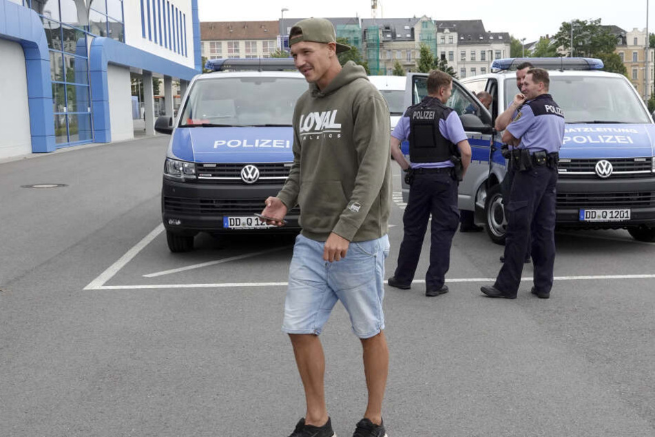 Daniel Frahn am Montag auf dem Weg ins CFC-Stadion.