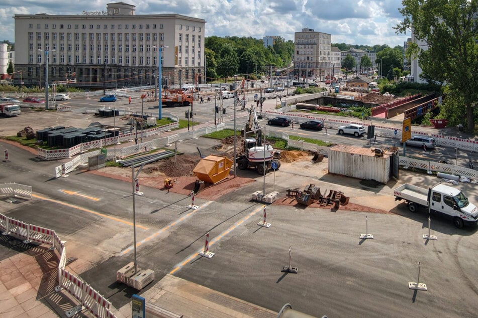 Baustellen Chemnitz: Nächste Bauphase am Falkeplatz und auf Theaterstraße in Chemnitz startet: Sperrungen nötig