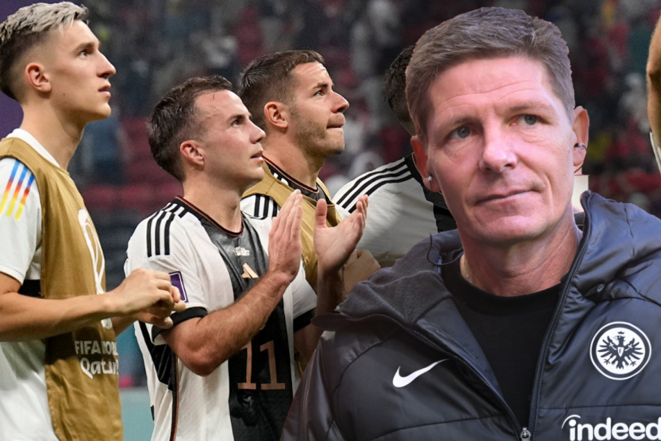 Eintracht Frankfurts Trainer Oliver Glasner (48, r.) hatte das WM-Aus des Nationalteams wohl bereits nach der Japan-Niederlage kommen sehen.