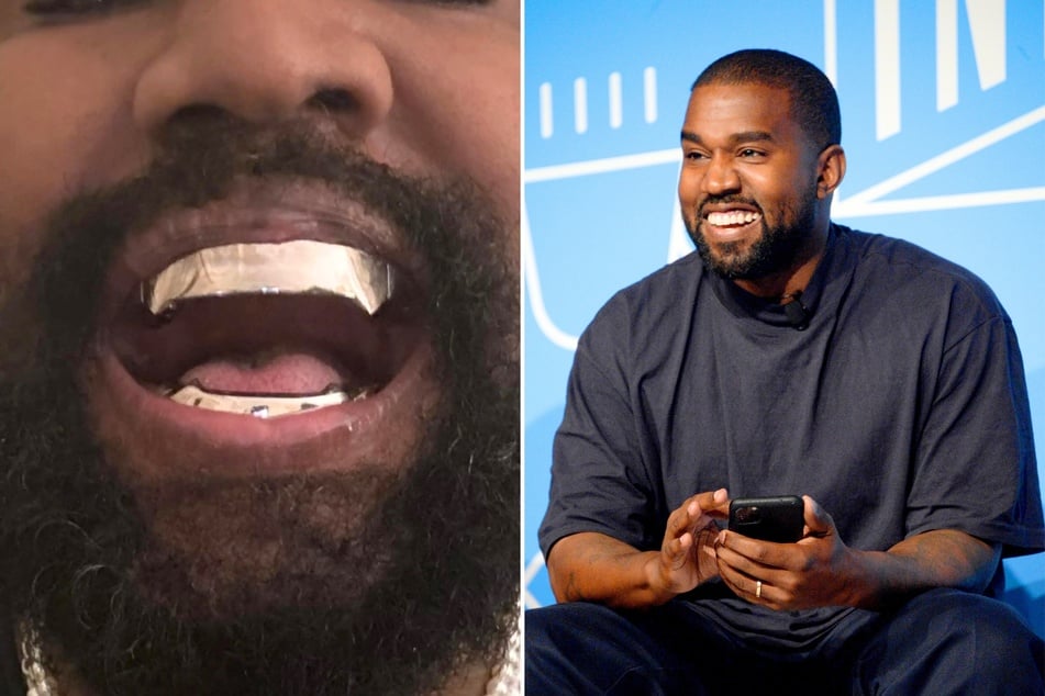 Kanye West reveals almost $1 million movie villain grill