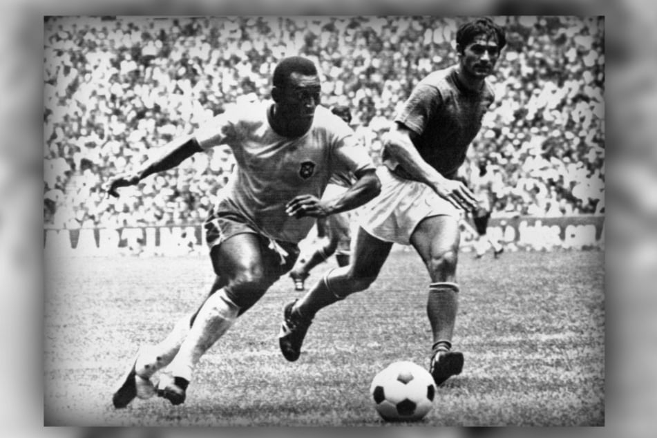 Pelé (damals 29, l.) wusste vor allem durch seine Schnelligkeit und technische Finesse zu beeindrucken.