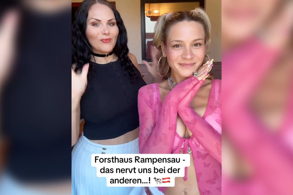 Die "Forsthaus-Rampensau"-Kandidatinnen Jessica (l, 25) und Lilly (27) wandten sich am Samstagabend mit einem gemeinsamen Reel an ihre Fans.