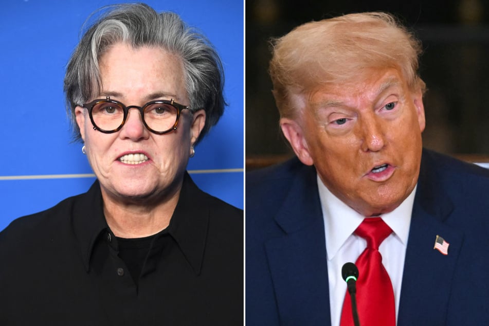 President Donald Trump (r.) said that he is considering stripping comedian Rosie O'Donnell of her US citizenship, claiming that she is a "threat to humanity."