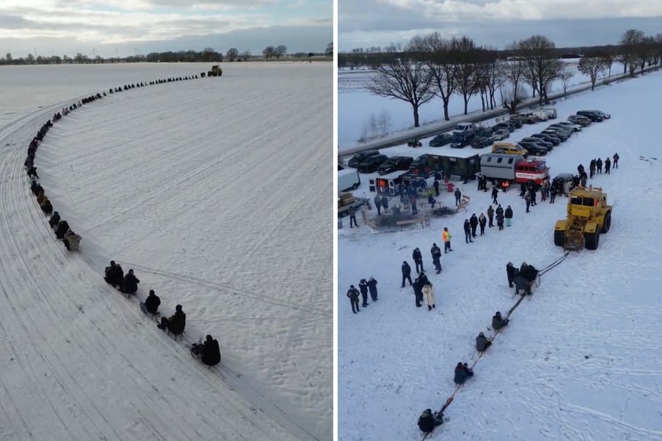Insgesamt kamen 127 Schlitten bei der Aktion zusammen.