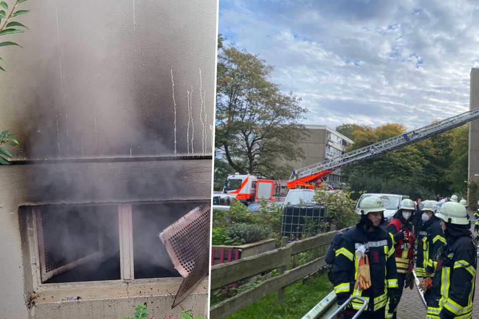 Feuerwehr rettet acht Menschen und fünf Tiere aus brennendem Haus