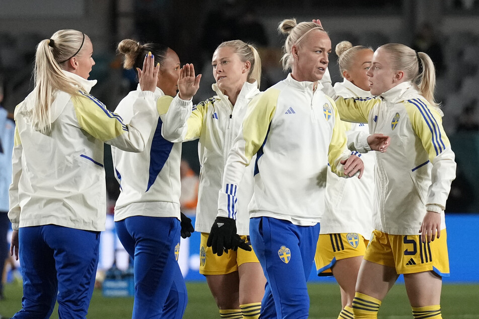 Die Schwedinnen vor dem Spiel in Auckland/Neuseeland.