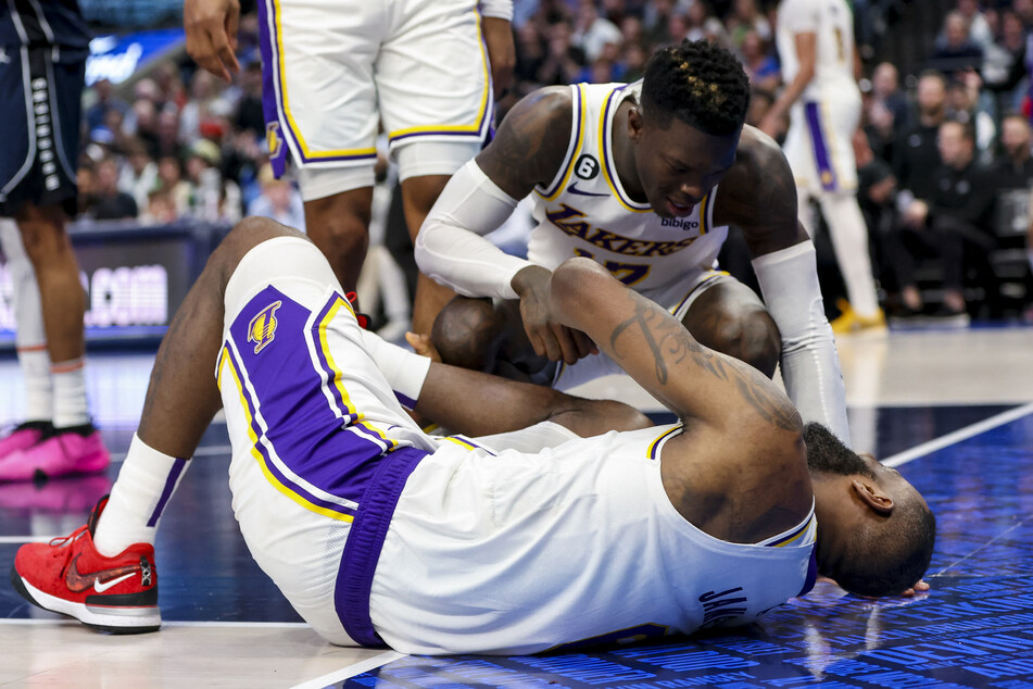 LeBron James injured his foot in the Los Angeles Lakers win over the Dallas Mavericks.