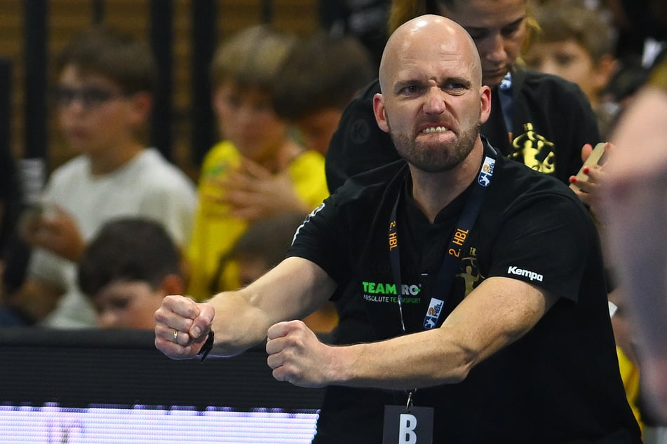 Ekstase und emotionaler Jubel sind für HCE-Coach André Haber (40) beim Handball explizit erlaubt.