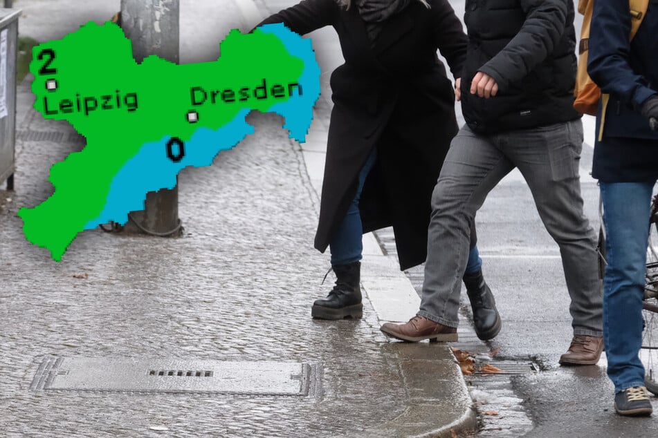 Jetzt wird's rutschig! Erst Schnee, dann Glatteis auf Sachsens Straßen