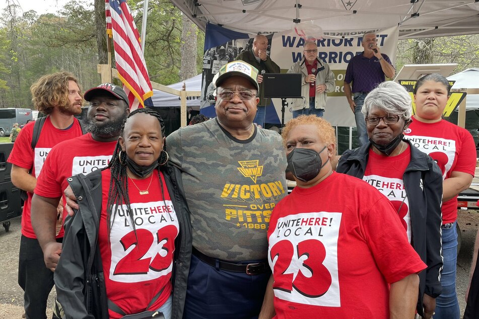 UNITE HERE representatives from New Orleans, Biloxi, and Georgia joined UMWA workers at the rally.