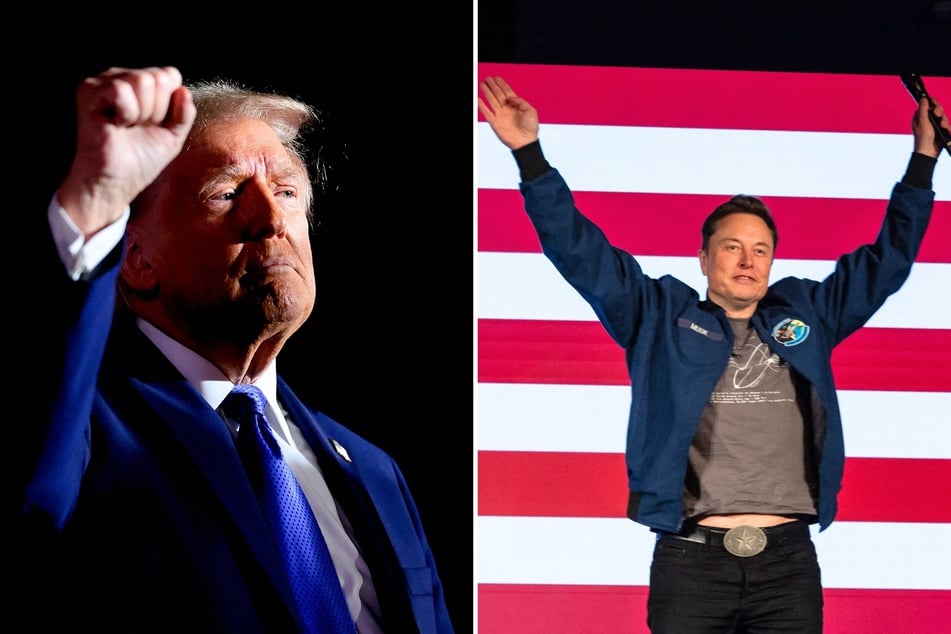 Billionaire Elon Musk (r.) has been especially happy since Donald Trump was projected as the winner of the presidential election on Tuesday night.