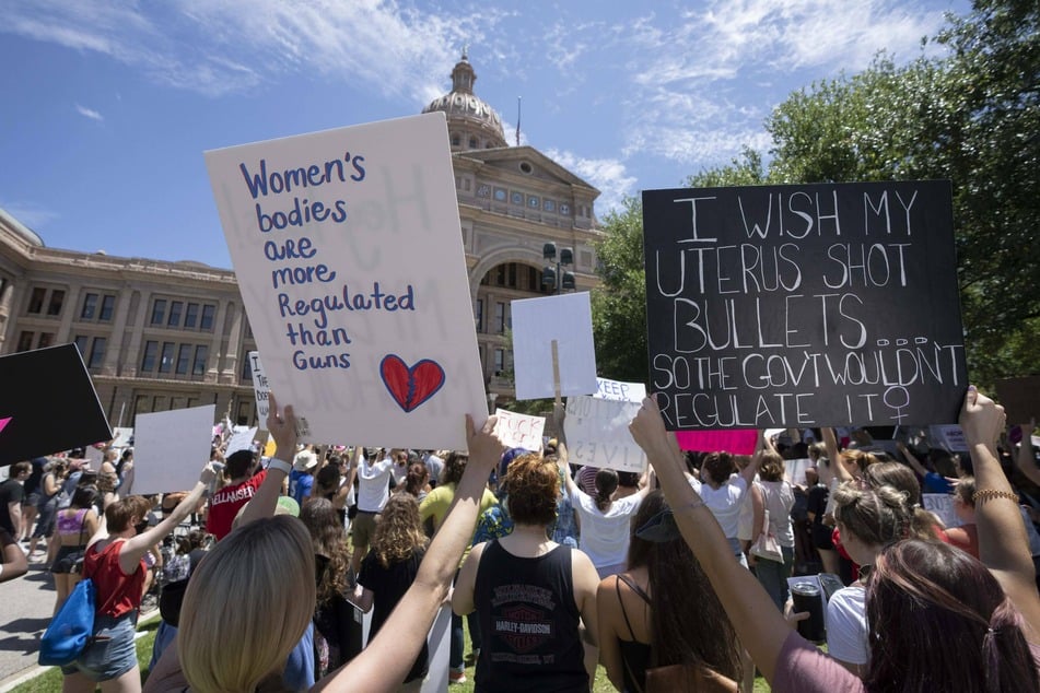 Texans gathered in front of the state Capitol in May to protest a GOP-priority abortion ban.