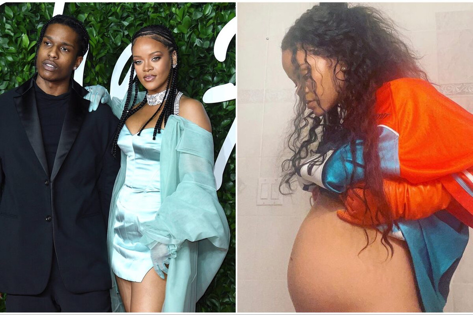 Rihanna shows off baby bump in first pregnancy pics