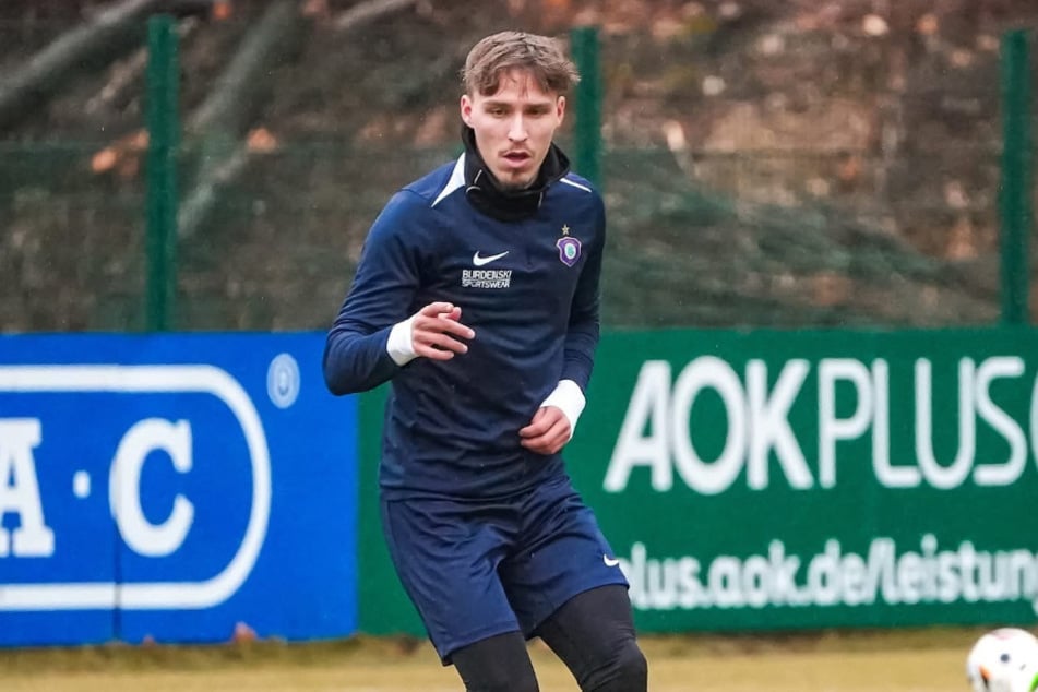 Maximilian Schmid (21) darf sich bis Sonntag beim FC Erzgebirge zeigen. Er wird auch den Test für die Reservisten am Sonntag gegen Lok Leipzig absolvieren.