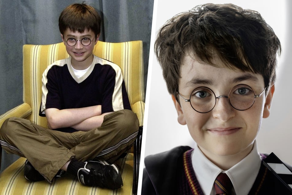 Erst auf den zweiten Blick sieht man die Unterschiede. Dominic McLaughlin (r., 11) sieht seinem Vorbild Daniel Radcliffe (l., heute 35) zum Verwechseln ähnlich.