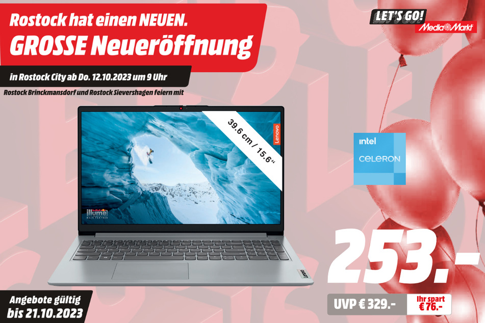 Lenovo-Notebook für 253 statt 329.