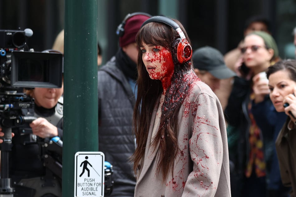 Dakota Johnson went viral after photos of her covered in blood on the set of Verity hit social media.