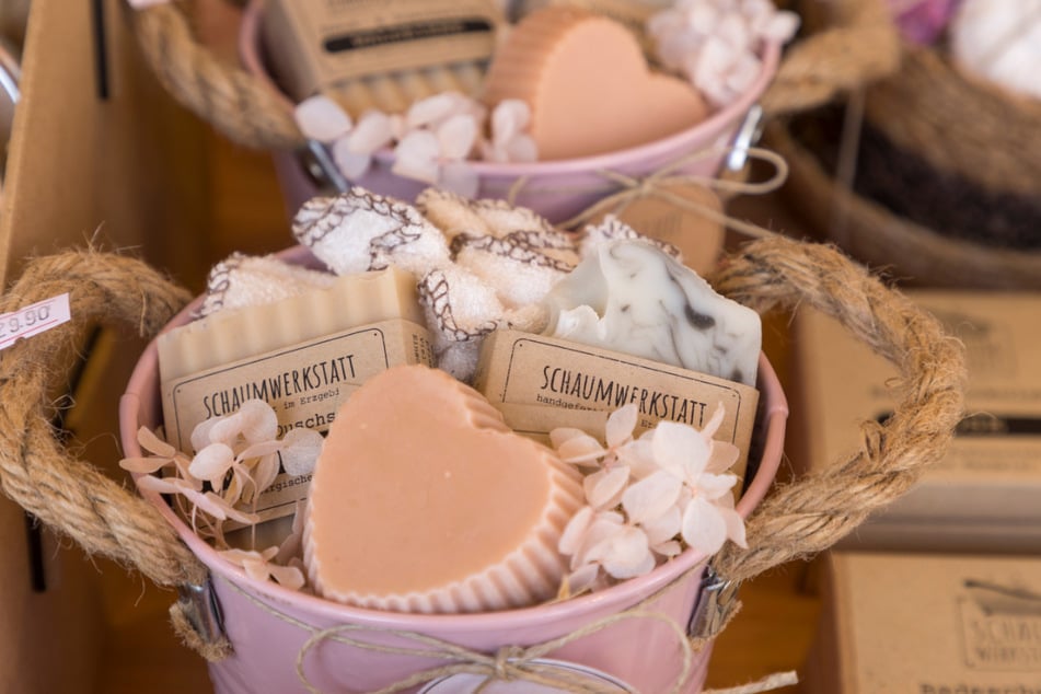 Sauber und echt dufte sind die Seifenkörbchen der Jungunternehmerin.