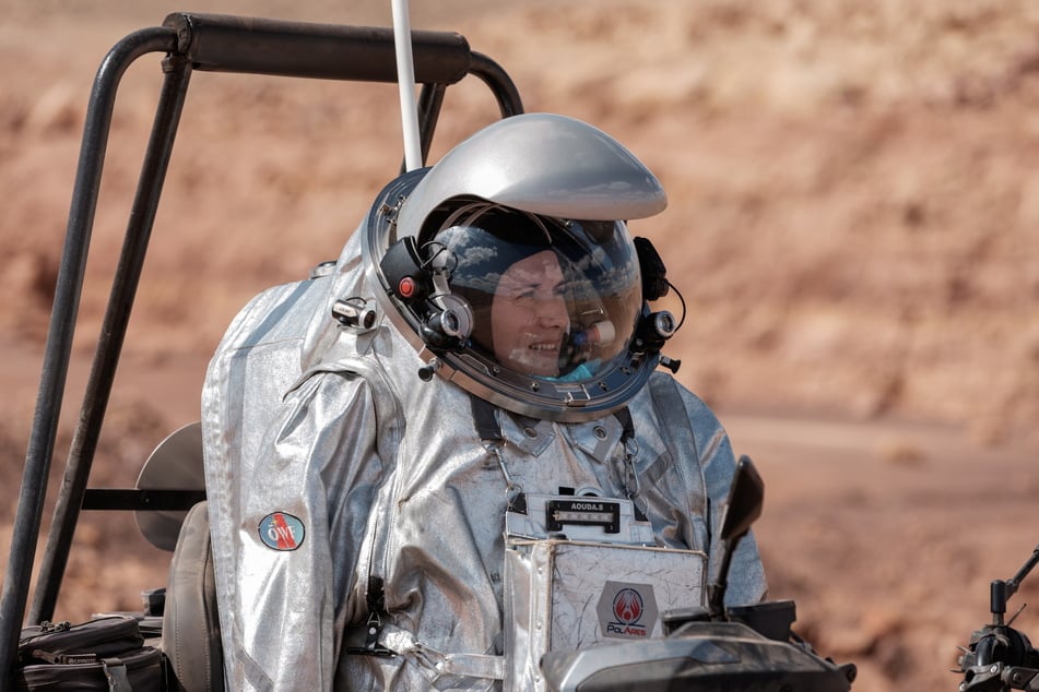 Die Vogtländerin beim Training in der Wüste. Dort sollen Mars-Bedingungen simuliert werden.