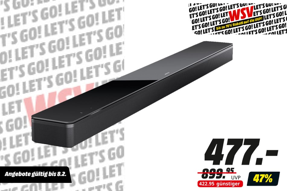 Bose-Soundbar für 477 statt 899,95 Euro.