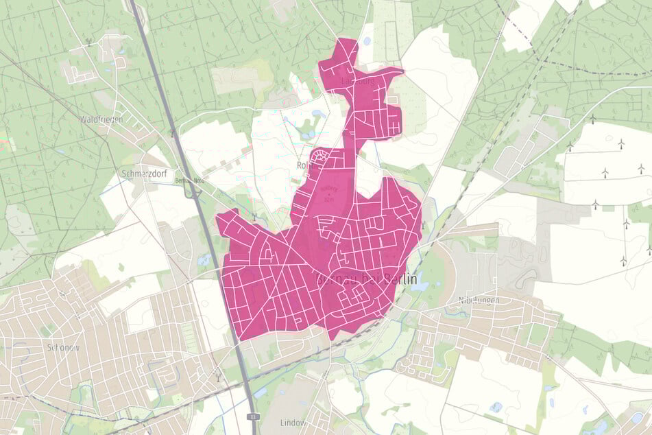 Glasfaser-Ausbaugebiet der Telekom in Bernau.
