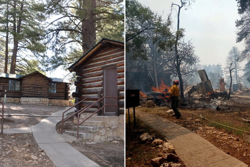 A wildfire burning in Arizona has consumed the Grand Canyon Lodge, which was declared a national historic monument in 1987.