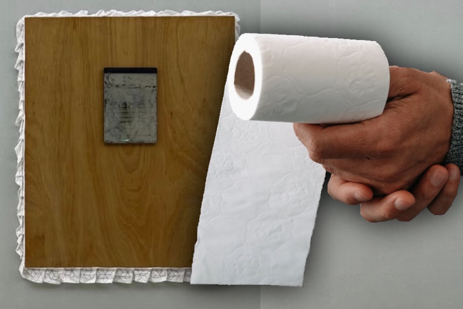 Muzejní zaměstnanec si myslí, že umělecké dílo je zaprášené: pak sáhne po toaletním papíru