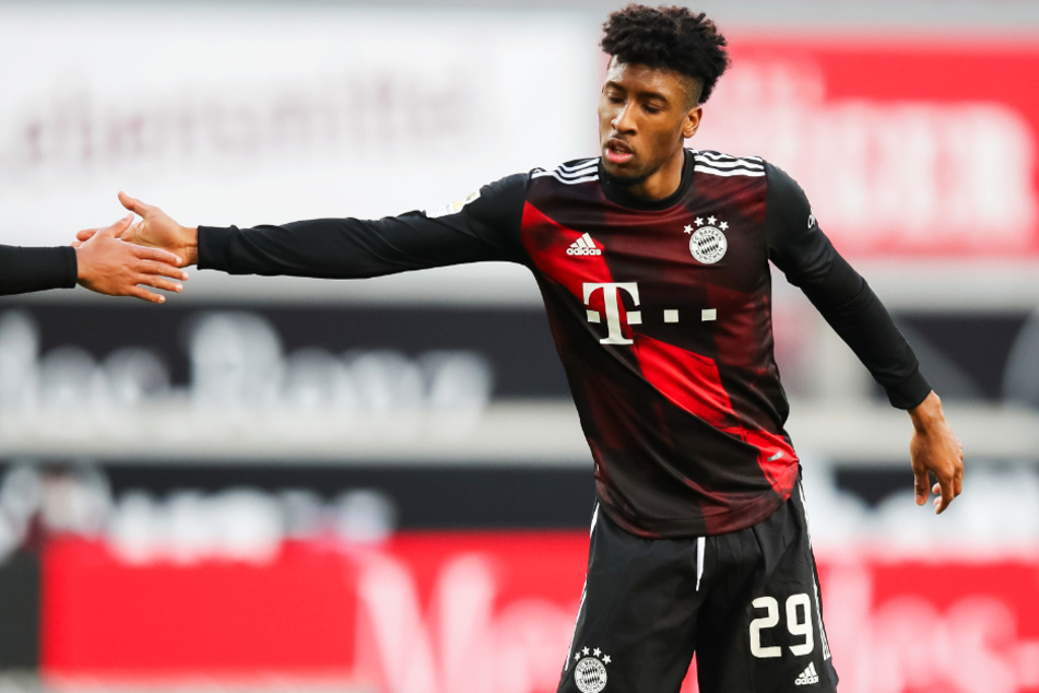 Kingsley Coman bejubelt seinen Treffer zum 1:1 (38.).