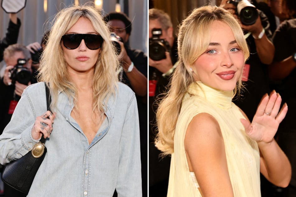 Sabrina Carpenter (r.) and Miley Cyrus turned heads with their stunning 'fits at the 2027 Dior Cruise Show at LACMA.