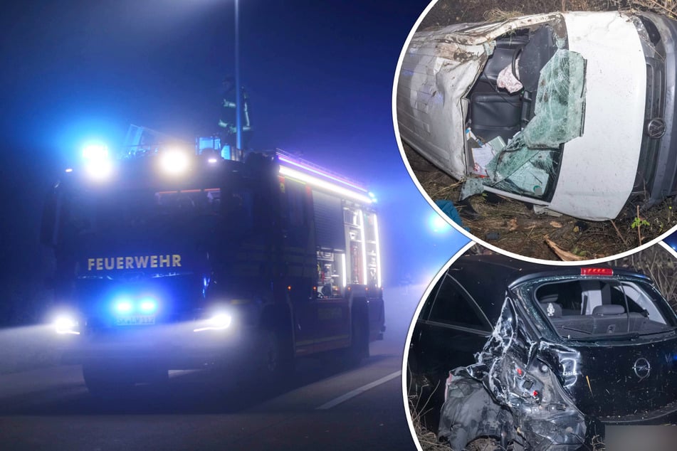 Unfall A14: Neblige Bedingungen: Fahrzeuge krachen auf A14 zusammen