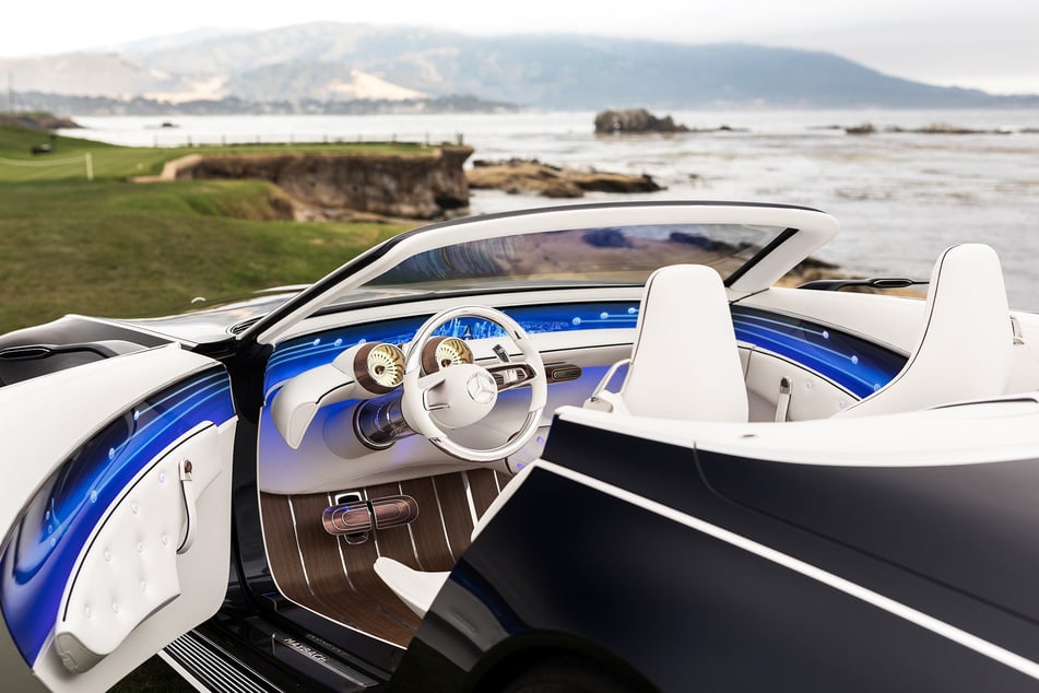 The Vision Mercedes-Maybach 6 Cabriolet has a unique and playful interior design.