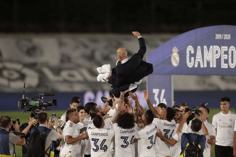 Real Madrid ist Meister. Trainer Zinedine Zidane (50) beschert den Königlichen nach drei Jahren wieder einen