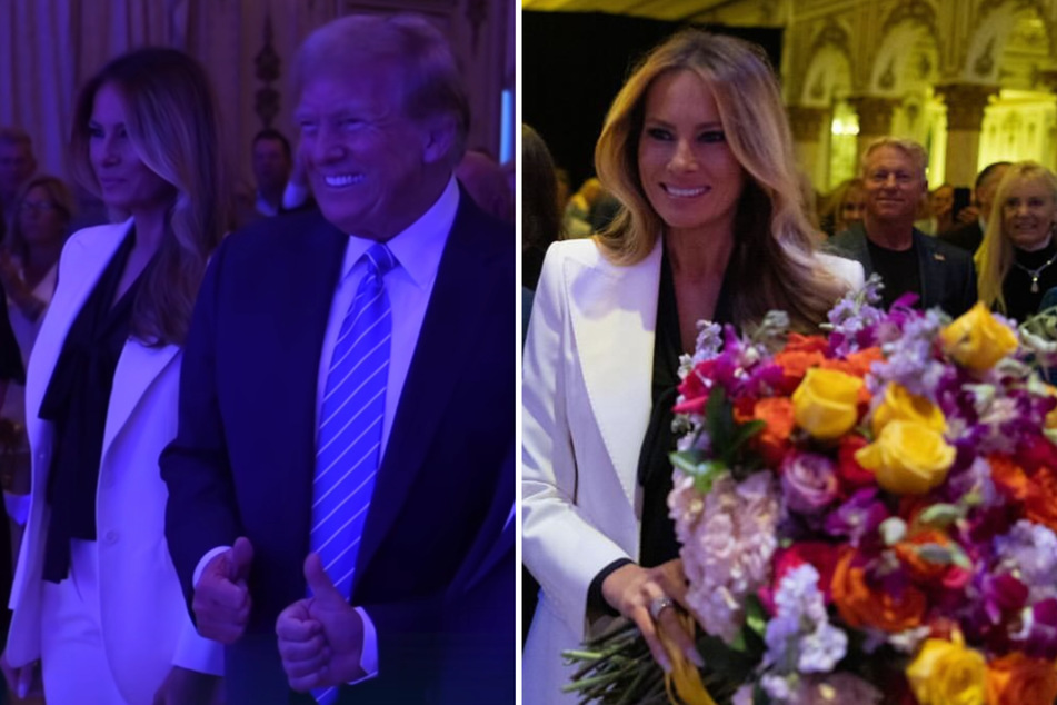 Melania Trump (r.) recently made a rare public appearance with husband Donald at Mar-a-Lago.