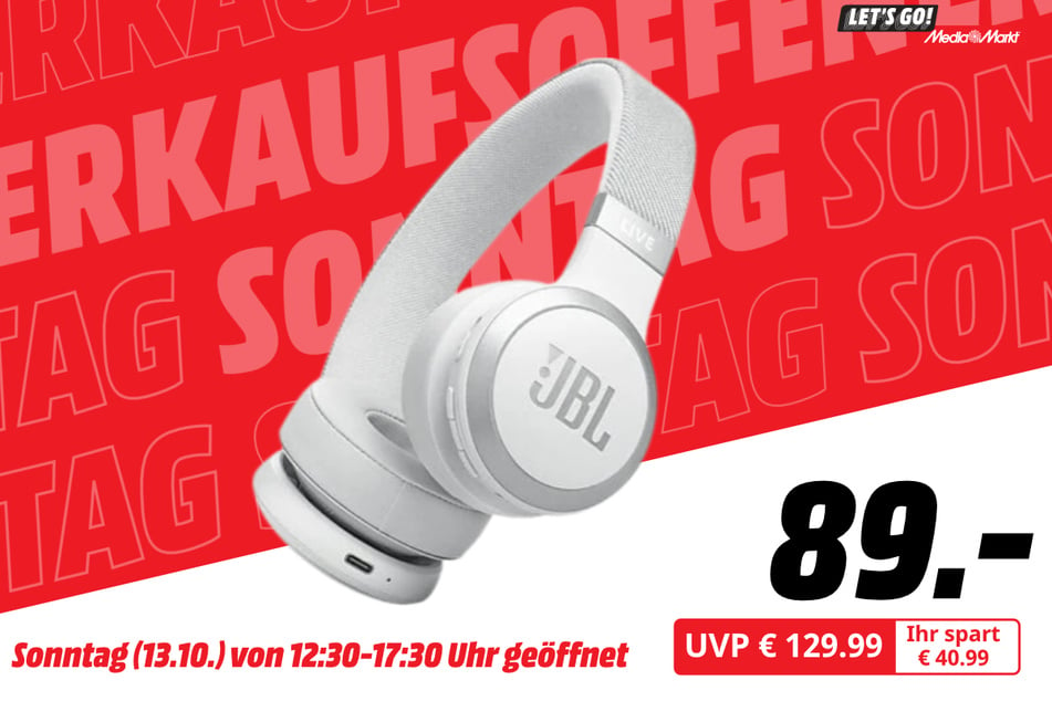 JBL-Kopfhörer für 89 statt 129,99 Euro.