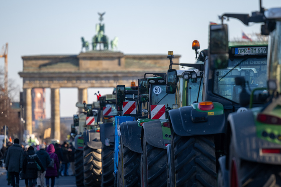 Am Montag wollen die sächsischen Bauern zum Brandenburger Tor fahren.